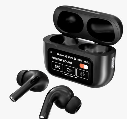 Airpods A9 Pro with Digital Display (Black & White)