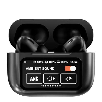 Airpods A9 Pro with Digital Display (Black & White)